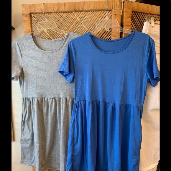 IMBOAZ Dresses & Skirts - IMBOAZ womens short sleeve dresses, pleated empire waist, casual midi, size L